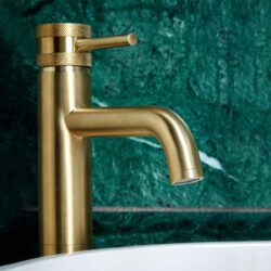 Form NU-006 Brushed Brass Basin Mixer