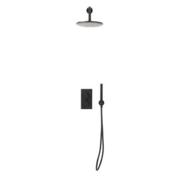 Elijah Concealed Matt Black Shower Kit