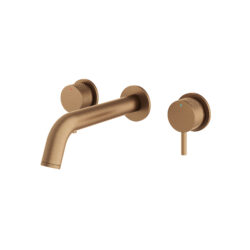 Brushed Bronze Wall Mounted Basin Mixer