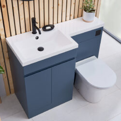 Blue 1100mm Combination Vanity Unit