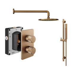 Aquasan Pro Brushed Bronze Concealed Shower Kit