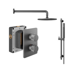 Matt Anthracite Concealed Shower Kit