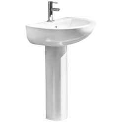 Arley 1 tap hole basin & full pedestal