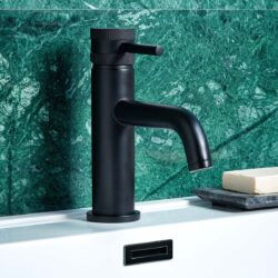 Elijah Form Matt Black Basin Mixer