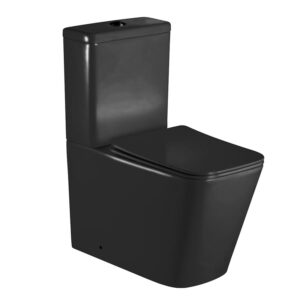 Synergy Torbole Black Close Coupled WC - Black Toilet