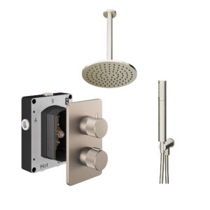 AquaSan Pro Brushed Nickel Concealed Shower Kit