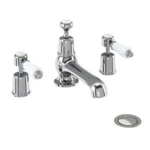 Burlington Kensington 3TH Chrome Basin Mixer