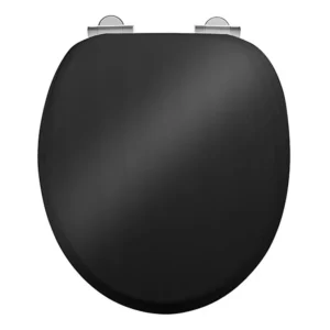 Burlington Gloss Black Soft Close Toilet Seat - S40