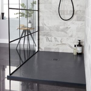 Kartell Natural Stone Effect Graphite 1200x700mm Shower Tray