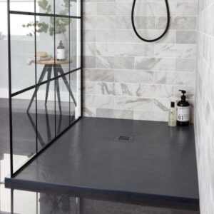 Kartell Natural Stone Effect Graphite 1200x900mm Shower Tray