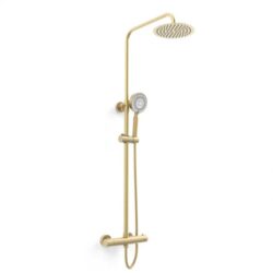 Kartell Ottone O1 Thermostatic Exposed Brushed Brass Shower Set